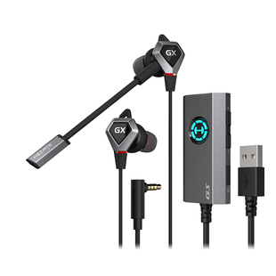 HECATE漫步者电竞GX04声卡有线耳机电脑游戏带麦USB入耳式耳塞