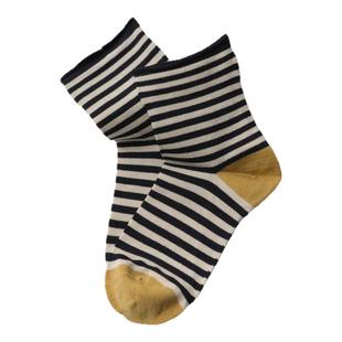 条纹绢丝卷边短袜ins日系百搭学院风中筒袜撞色桑蚕丝春夏堆堆袜