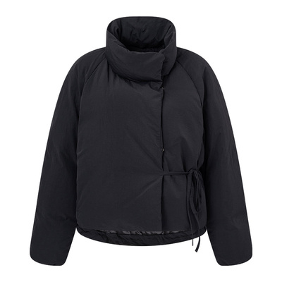 RAIVE立领不对称系带设计羽绒服