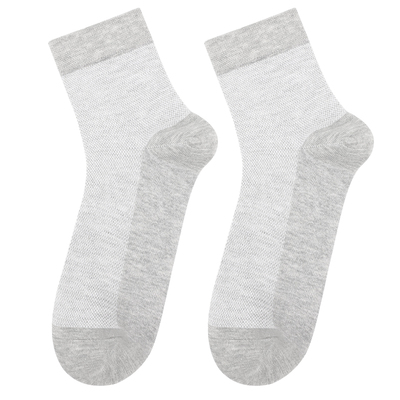 浪莎吸汗男士全棉中筒袜薄款透气