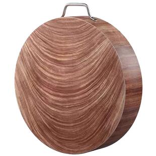 进口乌檀木整木菜板实木家用圆菜板加厚案板砧板抗菌防霉菜墩粘板