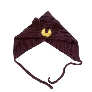 甜美可爱保暖手工帽子针织韩版逛街冬季编织月亮帽子女秋冬巫女帽