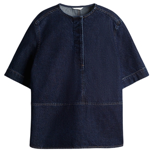 HM女士衬衫春季套头简约套头式牛仔上衣1280793