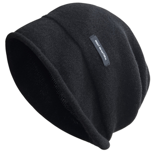 2025新款日系纯羊毛堆堆帽女秋冬保暖护耳针织毛线帽大头围套头帽