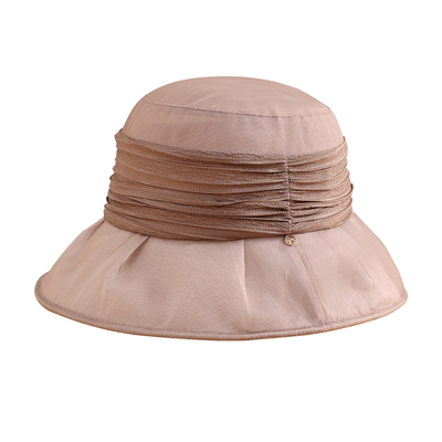 布塔桑蚕丝渔夫帽女春夏防晒高级感显脸小遮阳帽大檐帽子PT0800