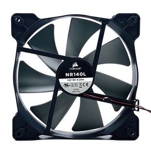 14025机箱风扇海盗船NR140L 巨龙矿龙1250w 银欣静音14CM电源风扇