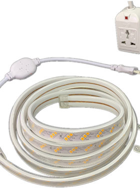 led灯带220v高亮双排珠2000k黄色
