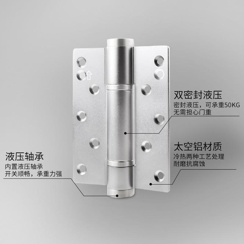 隐形门合页弹簧自动回弹折叠阻尼关门定位闭门器铰链木门暗门静音