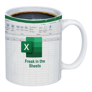 Freak in the Sheets 办公室咖啡马克杯 350ml 表格陶瓷牛奶杯