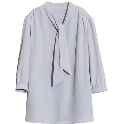 雪纺女衬衫长袖轻奢高级感七分袖