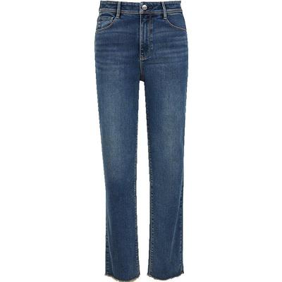 ONLY高腰修身九分直筒裤牛仔裤