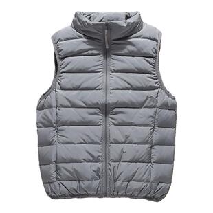 优系羽绒马甲女士轻薄短款立领2026秋冬新款便携时尚无缝外套女装