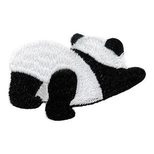 盘丝小仙儿原创刺绣熊猫烫布贴情侣衣服包亲子绣花diy修补破洞贴