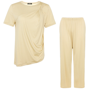 BeChic游绪微梦短袖长裤家居服分身套装莫代尔薄款BC46BN1