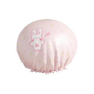 洁丽雅浴帽女防水洗澡家用沐浴双层防湿头成人发膜发套厨房防油烟