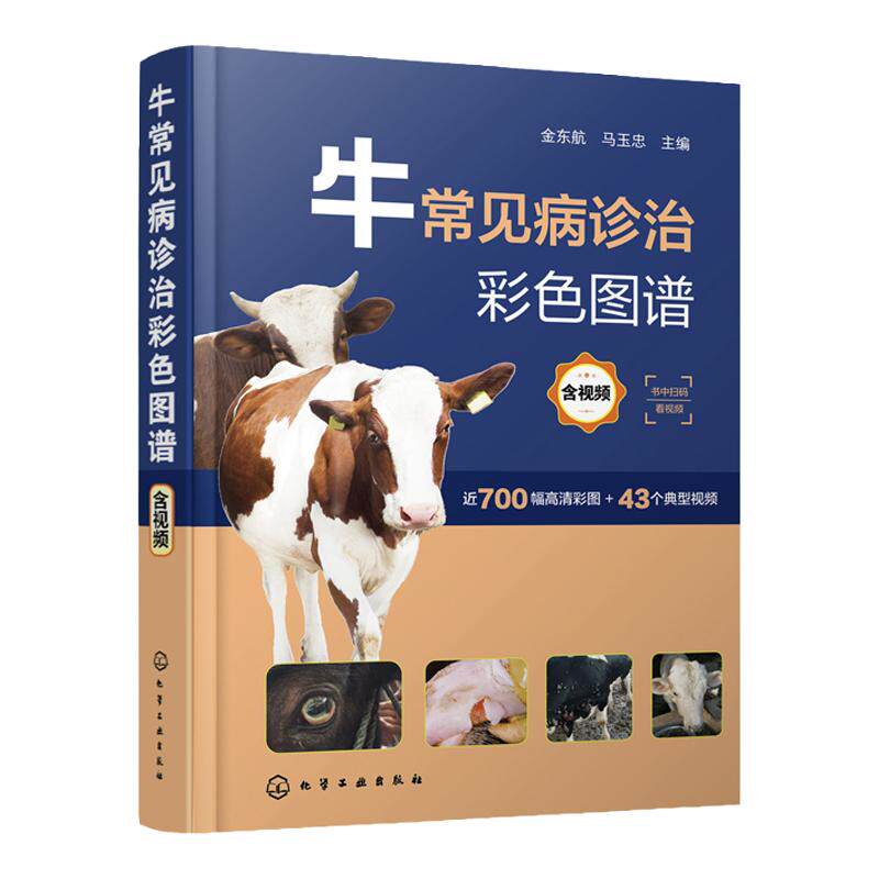 牛常见病诊治彩色图谱 含视频 金东航 牛常见传染病 牛常见病防治综合工具书 农业院校畜牧兽医专业参考 牛病防控技术培训教材