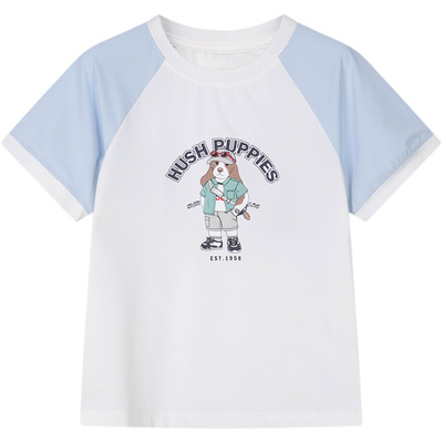 暇步士男童女童夏季凉感防晒T恤