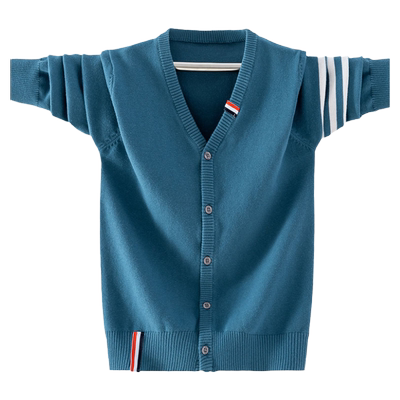 纯棉秋冬新款青少年外套针织衫