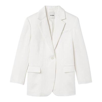SANDRO通勤白色休闲西装