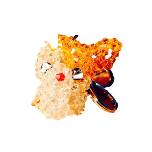 摆客帝国厂家直销展销会供货商节日礼物水晶成品挂件【扁珠KT猫】