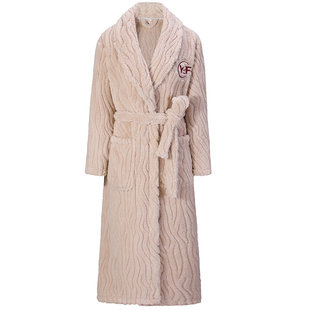 冬季睡袍女加厚加长款长毛绒浴袍女珊瑚绒宽松加大情侣睡衣家居服