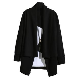 秋冬季潮流山本耀司风中长款修身风衣个性黑色翻领发型师工装外套