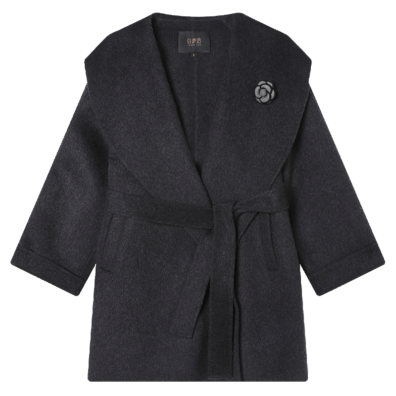 【序间· 自在】白鹿语高级感双面呢大衣25秋冬新款中长毛呢外套