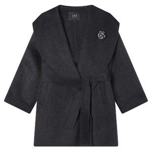 【序间· 自在】白鹿语高级感双面呢大衣25秋冬新款中长毛呢外套