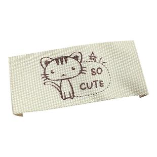 现货服装领标纯棉布标童装丝印卡通唛头码标定做布标商标印唛姓名