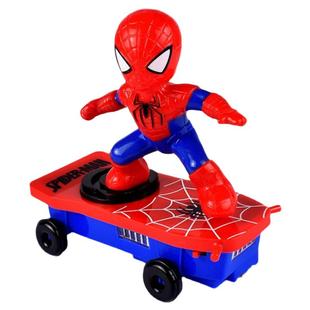 蜘蛛翻滚侠特技滑板车电动发光不倒翁儿童益智玩具男孩圣诞礼物
