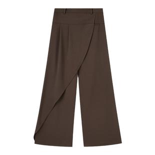 【清仓特惠】DIDDIMODA 中低腰宽松直筒层次感裙片冬季阔腿裤子女