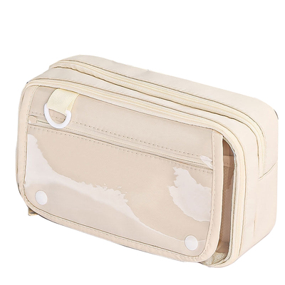 【里外双透明层】2025痛包笔袋大容量透明笔袋可放吧唧小卡痛笔袋女生新款高颜值小食量2026小众不撞款铅笔盒