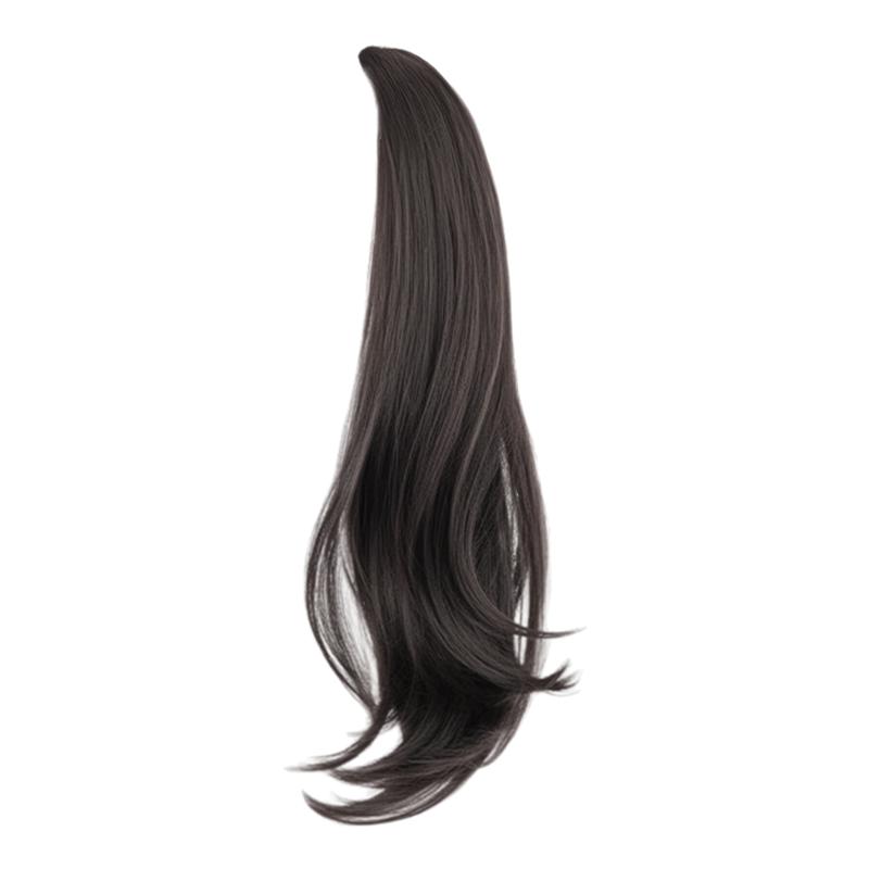 马尾假发女高颅顶仿真发抓夹假马尾微卷长直发高马尾自然假发辫子