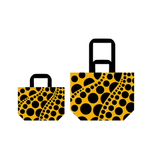 原创设计草间弥生波点男士通用女包超市环保购物袋防水手提编织袋