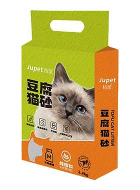 桔派豆腐猫砂2.4公斤可冲马桶