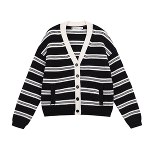 SourceWithU 曼哈顿悬日 2色针织开衫外套设计感配围脖高级感毛衣