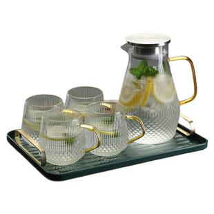 耐高温玻璃杯带把手泡茶喝水杯子客厅待客牛奶饮料杯防爆家用套装