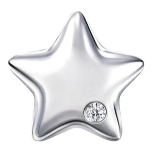周生生星星钻石耳钉Pt950铂金耳饰单只92110E