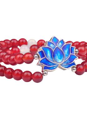 红玛瑙多圈复古手链