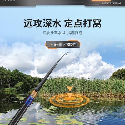 猛将炮竿高奢炮传统钓长杆打窝杆超轻超硬冬钓大炮竿12米15米10米