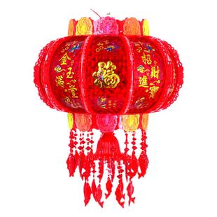 2024新款新年七彩lLED旋转灯笼阳台灯笼一对大门口走马灯吊灯乔迁