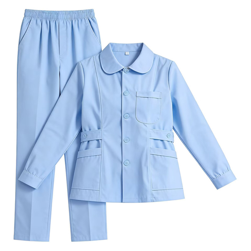 白医院养老院护理员工作服蓝套装
