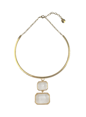 夸张经典款方糖水晶系列项圈