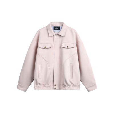 ZEXO美式复古街头麂皮绒短外套