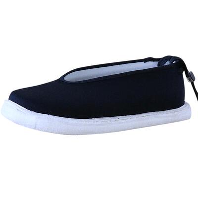 汪源加厚复古风毛边圆口布鞋