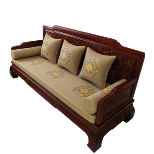 中式红木沙发坐垫定制实木海绵垫乳胶椰棕罗汉床垫防滑椅垫子定做