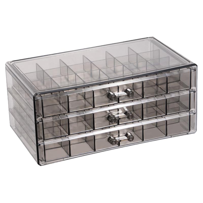 手工串珠收纳盒亚克力散珠首饰琉璃米珠diy材料透明分格盒抽屉式