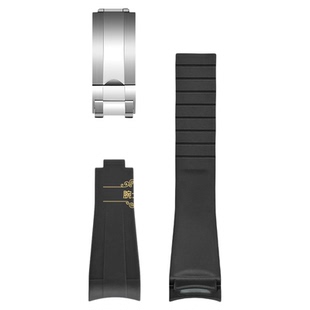 适用劳力士氟橡胶表带弧口FKM蚝式恒动熊猫迪通拿GMT格林尼治水鬼