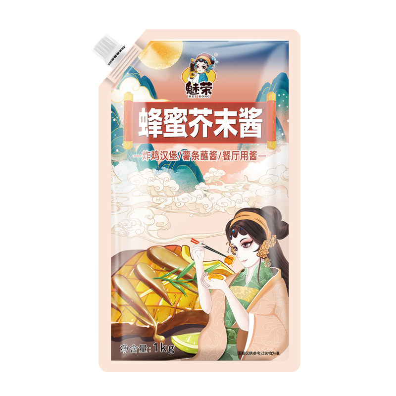 蜂蜜芥末酱 黄芥末酱 蜂蜜芥末韩式炸鸡酱 芝士酱沙拉酱蘸酱商用