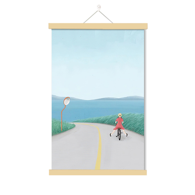 ins奶油风挂画清新治愈人物自然风景油画插图小众艺术文艺装饰画